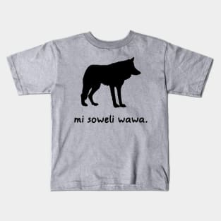 I'm A Wolf (Toki Pona) Kids T-Shirt